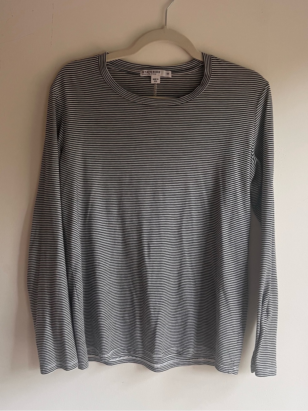 Stateside Black and White Striped Long Sleeve Tee